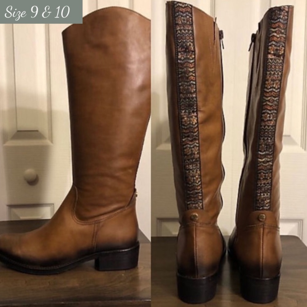 Unity in Diversity Caramel Leather Boots NEW